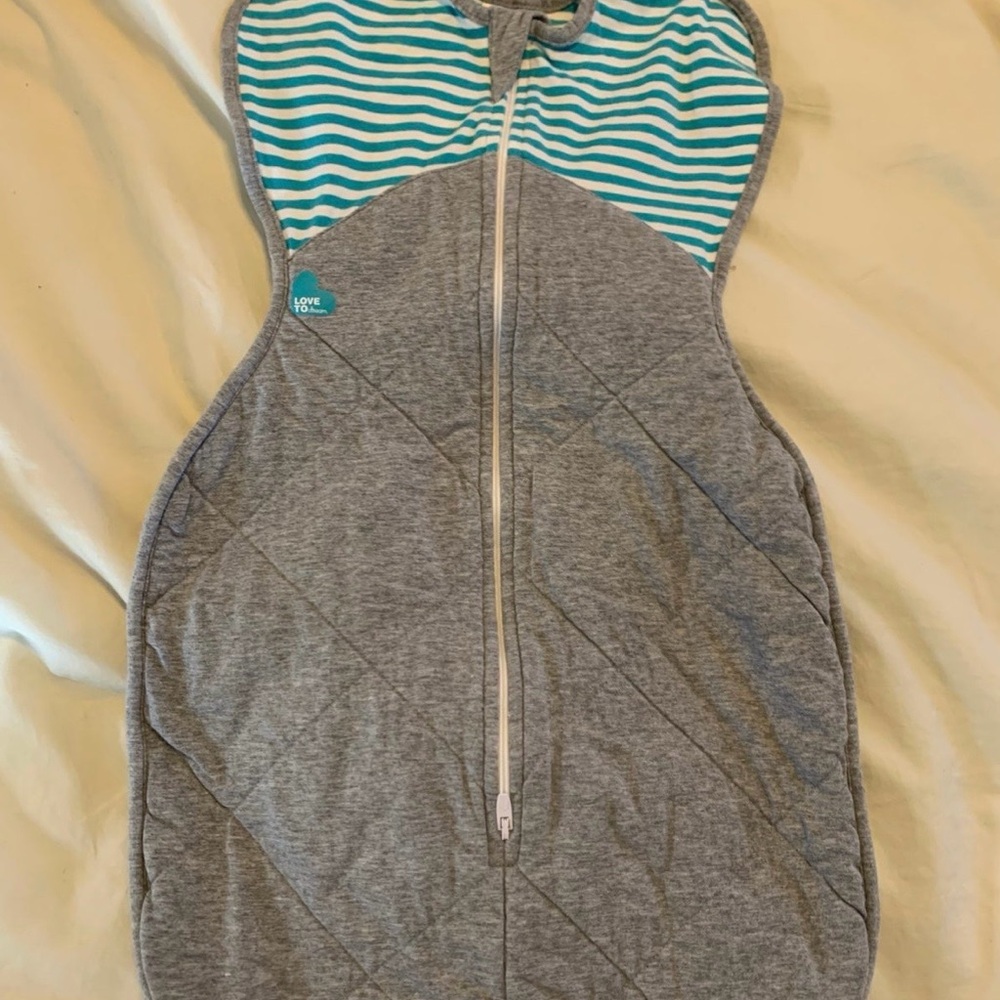 Love to Dream Gray and Teal Sleep Sack